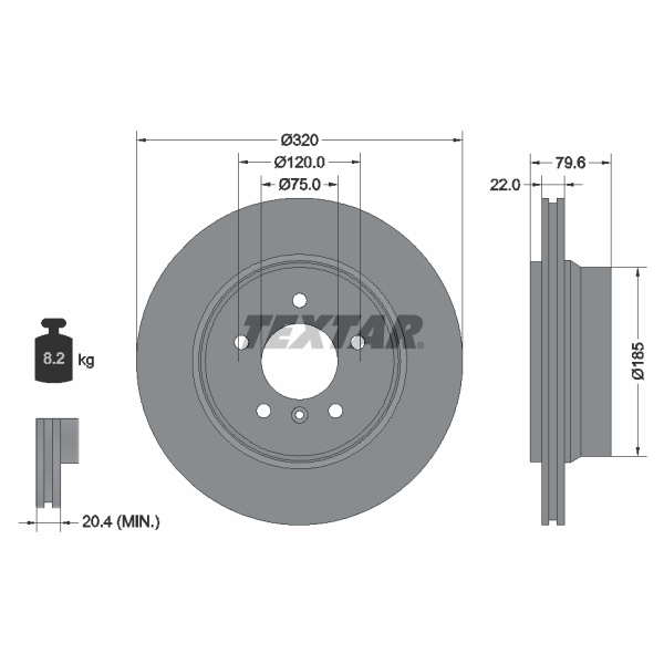 Textar Bremsscheiben 320mm Beläge hinten für BMW X3 E83 Auch Xdrive