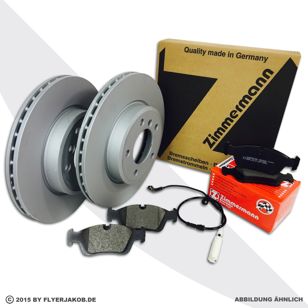 ZIMMERMANN BREMSEN BREMSSCHEIBEN BREMSBELÄGE VORNE BMW E87 116 i 