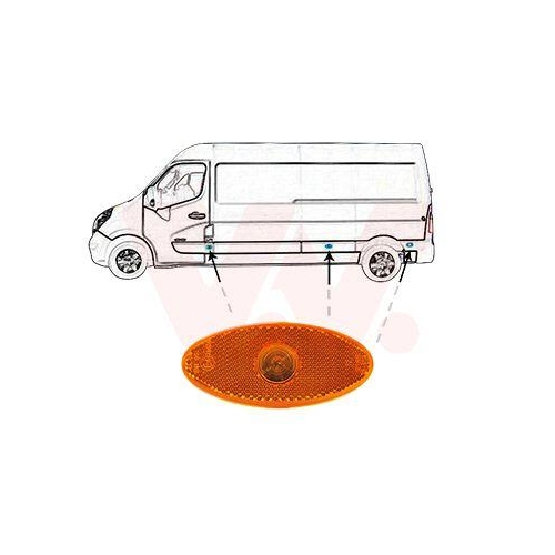 Van Wezel 4388975 Seitenmarkierungsleuchte Beidseitig Links Rechts für Nissan