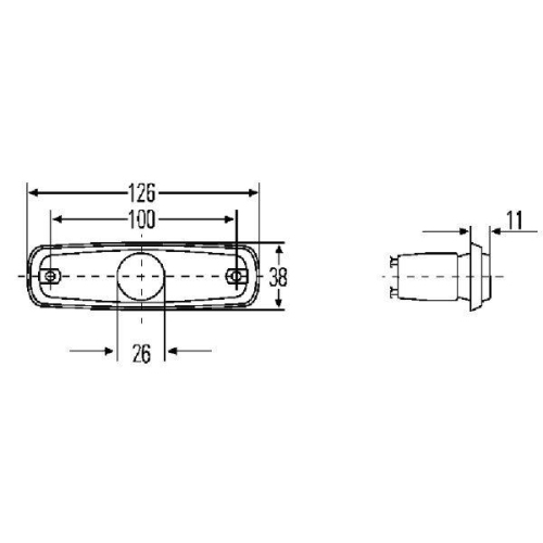 Hella 2PS 962 964-031 Seitenmarkierungsleuchte Links Rechts für Audi Auwärter VW