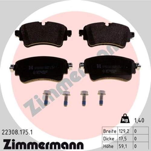 ZIMMERMANN SPORTSCHEIBEN 330mm BELÄGE WK HINTEN für AUDI A6 A7 C8 4A AK