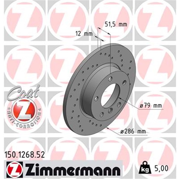 Zimmermann Bremsen Kit Sport Bremsscheiben  Bremsbeläge für BMW 3Er E36 Z3 vorne