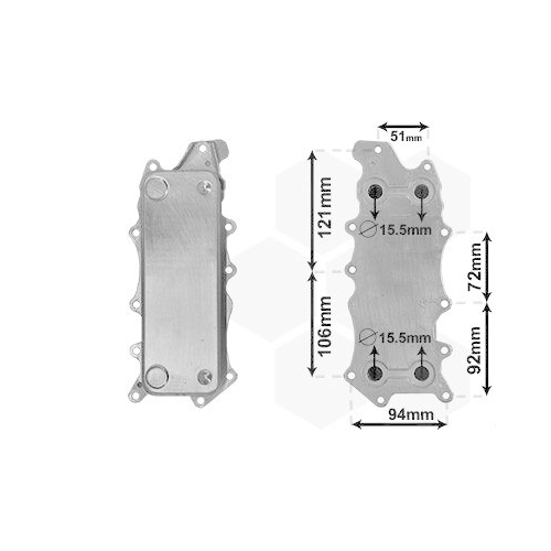 Van Wezel 30013701 Ölkühler Motoröl für Mercedes Benz Mercedes Benz