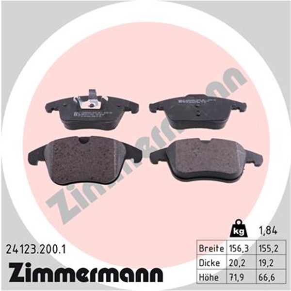 Zimmermann Bremsenset vorne + hinten Scheiben + Beläge für FORD Mondeo Iv Mk4