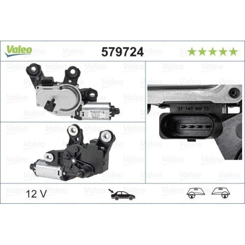 Valeo 579724 Wischermotor Hinten für Porsche