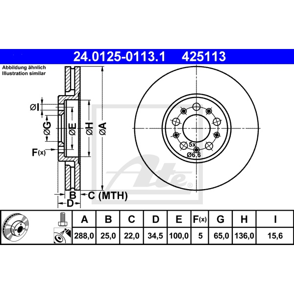 ATE Bremsscheiben+Beläge vorne+hinten für VW Polo 6R für AUDI A1 8X Rapid Fabia