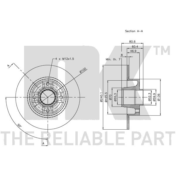 NK Bremsscheiben + Beläge hinten für RENAULT Clio 3 Megane 2 Twingo 2