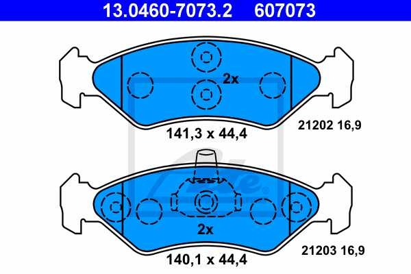ATE Bremsscheiben 240Mm Voll + Beläge vorne Für Ford Fiesta Iii 3 Gfj + Courier