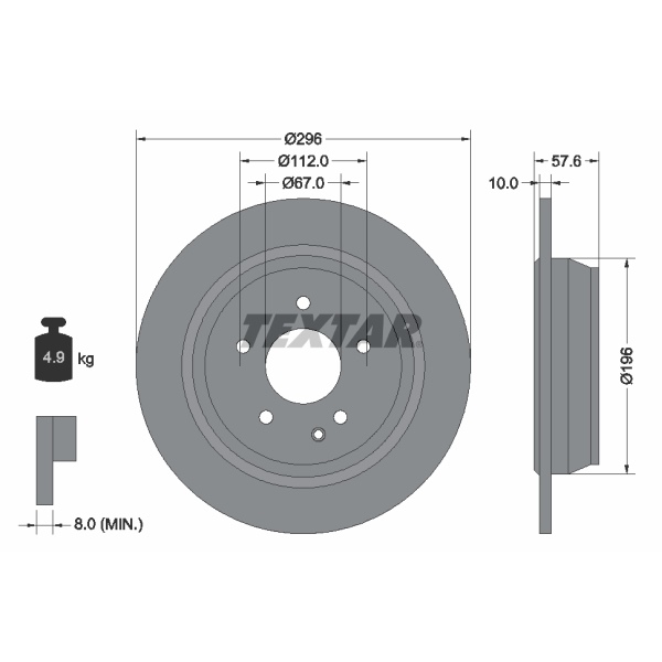 Textar Bremsscheiben Beläge hinten Mercedes-Benz Vito Mixto Kasten