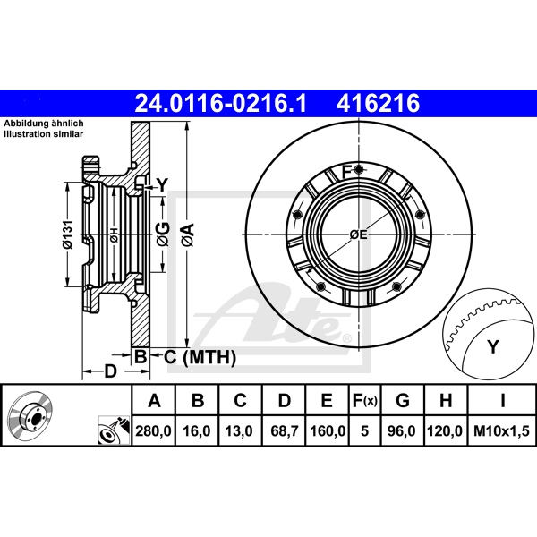 ATE Bremsenset vorne  hinten Bremsscheiben  Bremsbeläge für FORD Transit Kasten