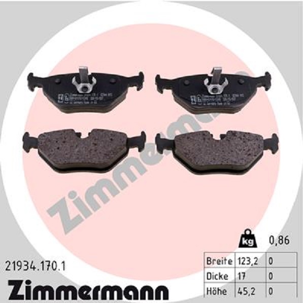 Zimmermann Bremse Bremsen Bremsscheiben Beläge Hinten für Bmw E36 E46