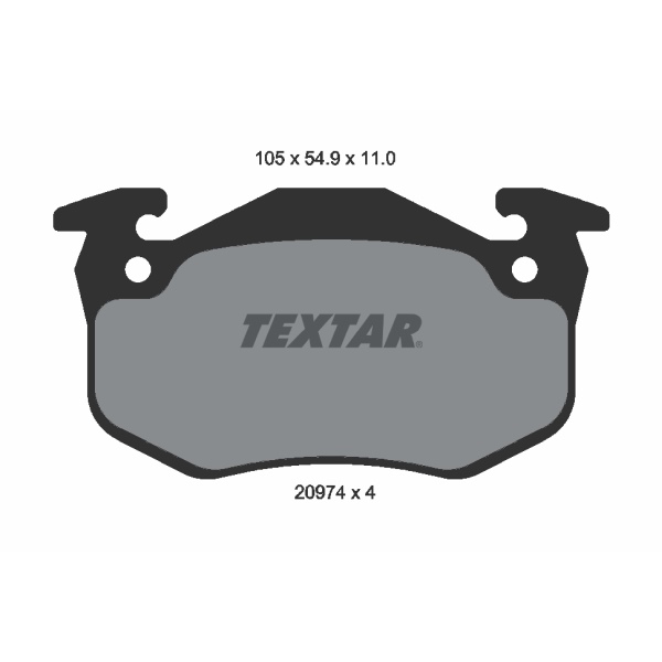 Textar Bremsenset hinten Bremsscheiben Bremsbeläge für RENAULT Clio 2