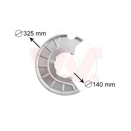 Van Wezel 7622372 Spritzblech Bremsscheibe Vorderachse Rechts für Audi Seat VW