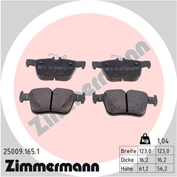 Zimmermann SPORT Bremsscheiben Beläge für AUDI S3 8V VW GOLF 7 GTI / R hinten