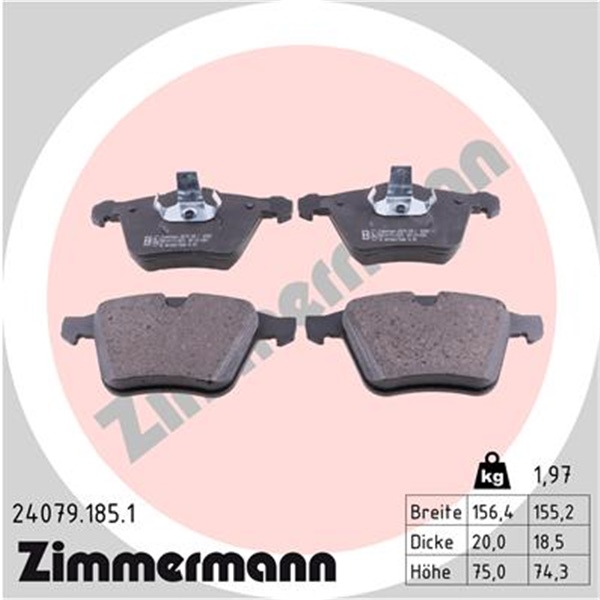 Zimmermann Bremsscheiben Beläge Wk vorne für JAGUAR Xf 3.0L Kompressor