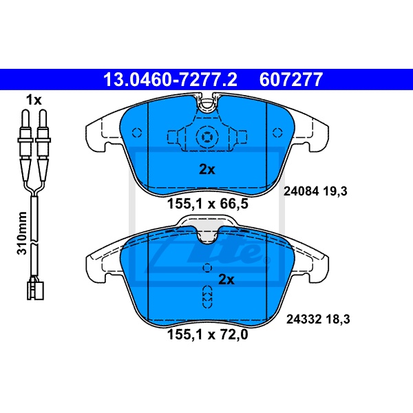 ATE Bremsscheiben Ø304mm Beläge vorne für PEUGEOT 508 (Sw)