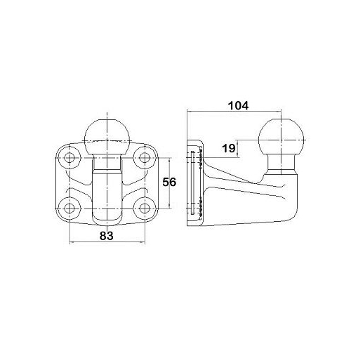 Westfalia 329141600001 Anschraubplatte Anhängevorrichtung