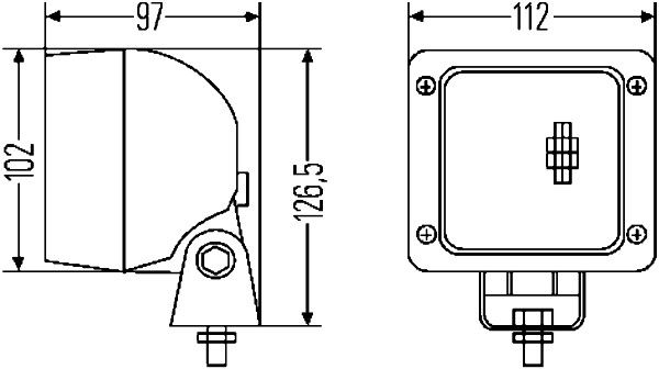 Original Hella Arbeitsscheinwerfer, H3 1GA 007 506-001