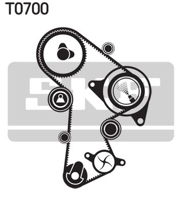 Original SKF Spannrollensatz mit Wasserpumpe VKMC 01148-2