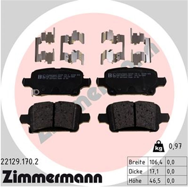 Zimmermann Bremsscheiben Ø 288Mm Beläge Für Opel Insignia B 16 Zoll hinten