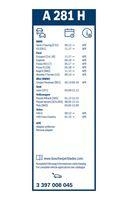 Bosch 3 397 008 045 Wischblatt Hinten für Seat VW