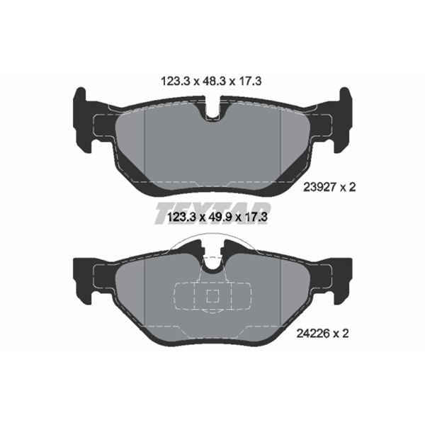 Textar Bremsscheiben Beläge hinten für BMW 3Er E90 E91 E93 Ab 04.2011