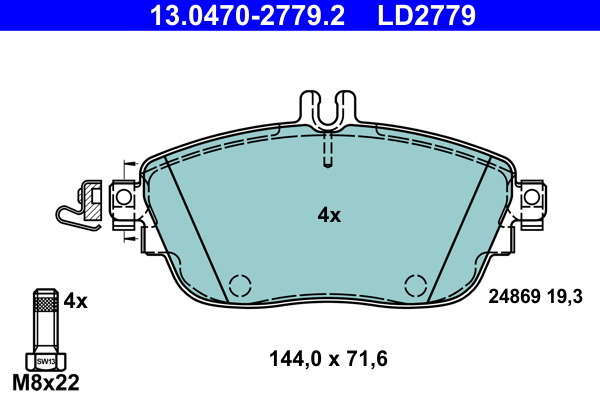 ATE Bremsscheiben Ceramic beläge vorne für MERCEDES A-Klasse W176 Gla X156 Cla