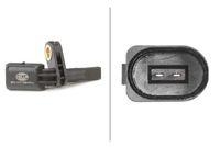 Hella 6PU 012 039-011 Sensor Raddrehzahl Hinterachse Links Vorderachse für Audi