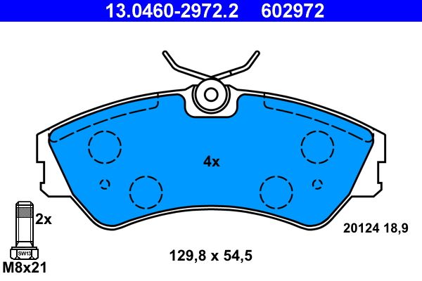 ATE 13.0460-2972.2 Bremsbeläge für VW 701698151C