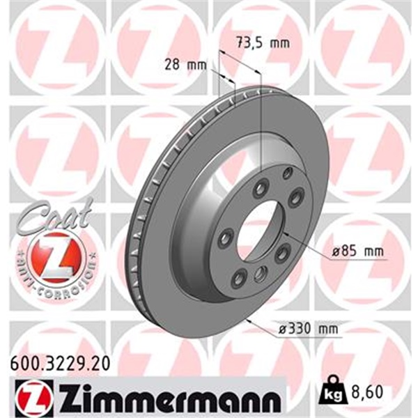 Zimmermann Bremsen  Bremsscheiben Beläge für PORSCHE Cayenne 955 VW Touareg 7L