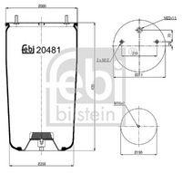 Febi Bilstein 20481 Federbalg Luftfederung für Bpw Schmitz Cargobull