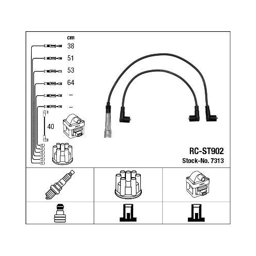 Ngk 7313 Zündleitungssatz für Audi Seat Skoda VW Lamborghini Bentley