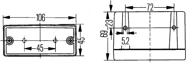 Original Hella Nebelschlussleuchte, P21W 2NE 006 609-001
