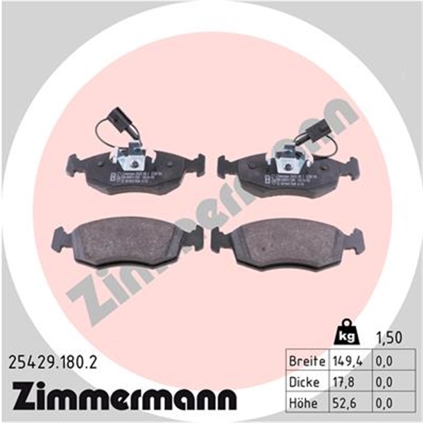 Zimmermann Bremsscheiben + Beläge für FIAT Punto / Evo 199 vorne