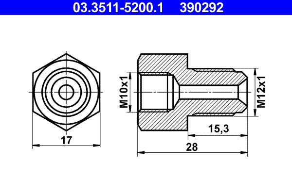 ATE Adapter, Bremsleitung 03.3511-5200.1