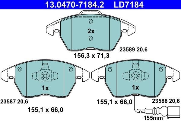 ATE BREMSSCHEIBEN + CERAMIC BELÄGE VORNE HINTEN für VW GOLF 5 6 A3 OCTAVIA LEON