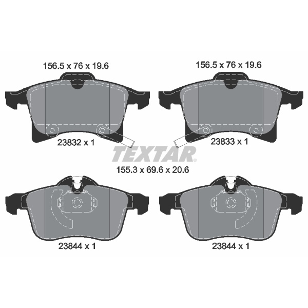 Textar Bremsscheiben + Beläge vorne + hinten Für Opel Astra H Zafira B Meriva B