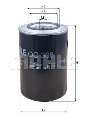 MAHLE/KNECHT Ölwechselfilter OC 308  