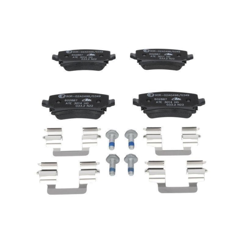 Ate 13.0460-2887.2 Bremsbelagsatz Scheibenbremse Hinterachse für Vag