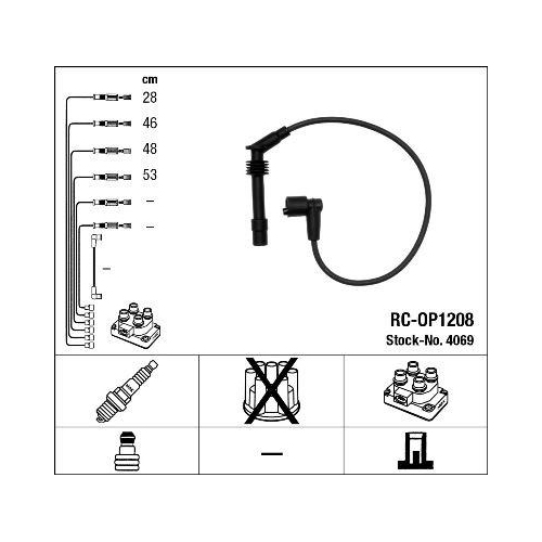 Ngk 4069 Zündleitungssatz für Opel
