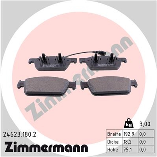 Zimmermann Sport Bremsscheiben Beläge Für Vw Multivan Transporter T5 T6 vorne