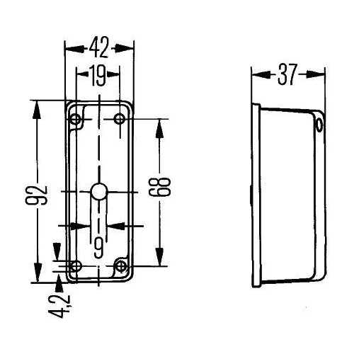 Hella 2XS 005 020-001 Umrissleuchte Links Oben Rechts Seitlicher Anbau für Audi