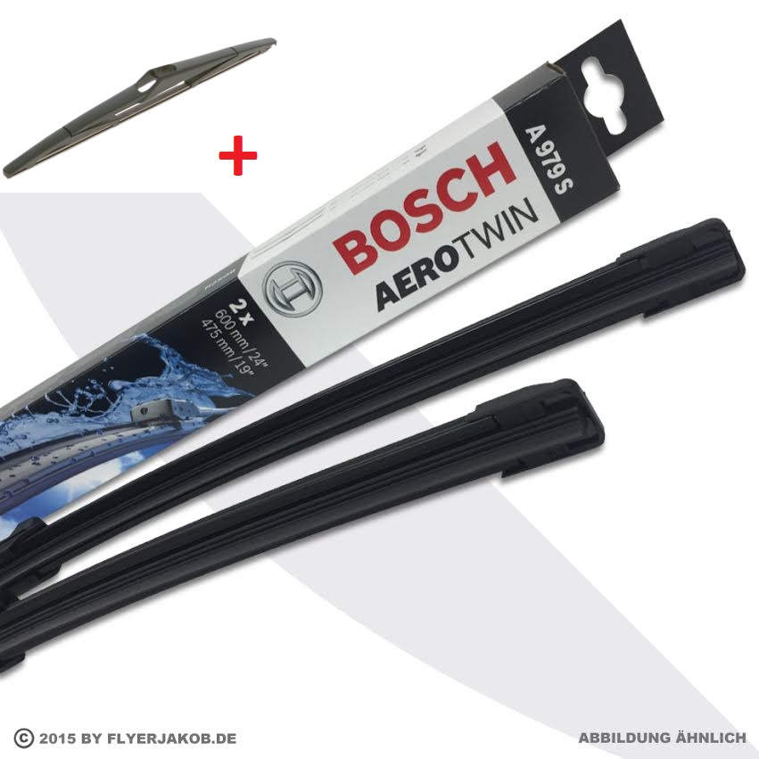 Bosch Aerofit Scheibenwischer Set Vorne + HINTEN für SEAT Mii SKODA CITIGO VW  UP