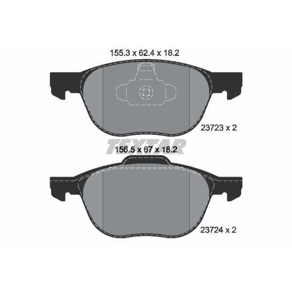 Textar Bremsscheiben Beläge vorne für FORD C Max Focus Kuga