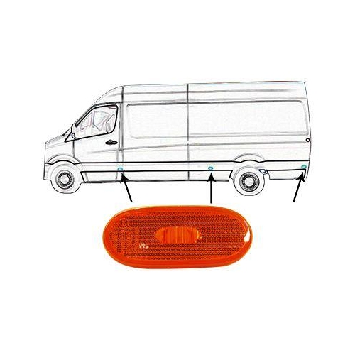 Van Wezel 5862915 Seitenmarkierungsleuchte Beidseitig für Mercedes Benz VW