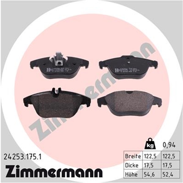 Zimmermann Bremsscheiben Beläge vorne hinten für MERCEDES C 220 Cdi T Avantgarde