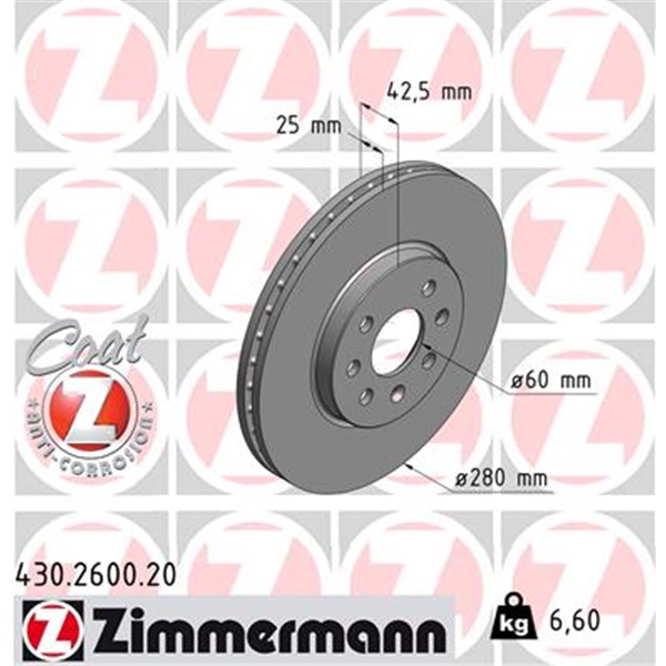 Zimmermann Bremsscheiben+Beläge vorne+hinten für OPEL Combo Ab Fgst.+Meriva A