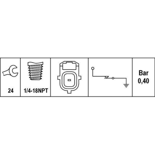 Hella 6ZL 003 259-711 Öldruckschalter für Citroën Fiat Ford Jaguar Mazda Peugeot
