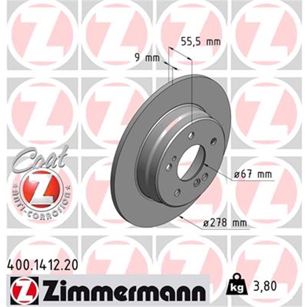 Zimmermann Bremsscheiben  Beläge für MERCEDES W203 Cl203 C209 R171 vorne  hinten