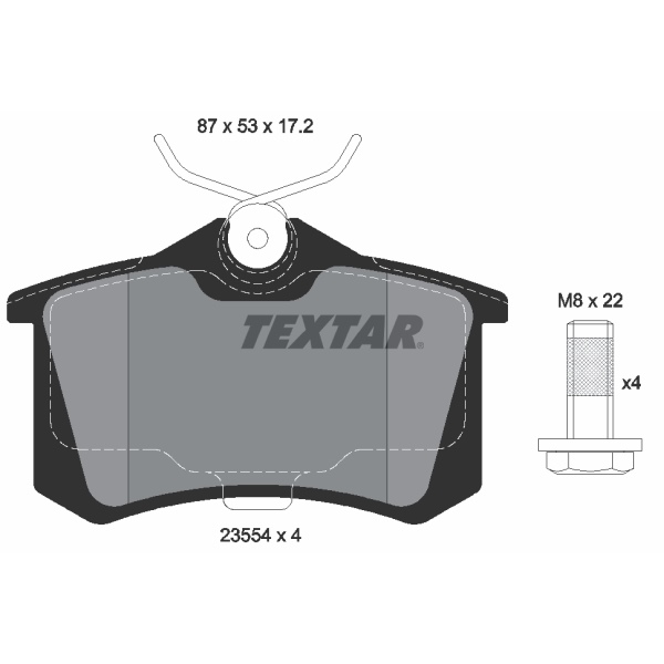 Textar Bremsenset hinten Bremsscheiben Bremsbeläge für AUDI SEAT SKODA VW